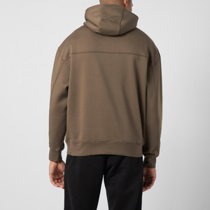 เสื้อฮู้ดดี้ผ้าฟลีซคอตตอน GSM หนานุ่มสำหรับผู้ชาย สไตล์สตรีทแวร์ เหมาะสำหรับงานพิมพ์ลายแบบกำหนดเอง เสื้อสเวตเชิ้ตแบบสวมหัว - Product Image 3