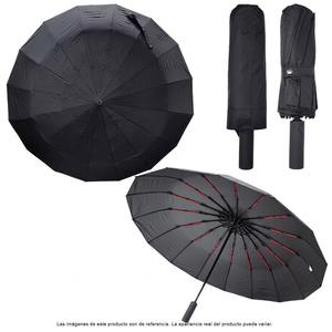 Paraguas Plegable Semiautomático Clásico Reforzado de 16 Varillas, Doble Capa, Cobertura Extra Grande, Protección UV Premium - Product Image 6