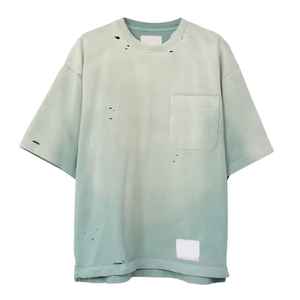 2025 Mens High Quality Heavyweight Distressed Men's <b>Boxy</b> <b>T</b>-<b>shirts</b> Acid Wash Oversized Tshirt Custom Cropped <b>t</b> <b>Shirt</b> Men - Product Image 3