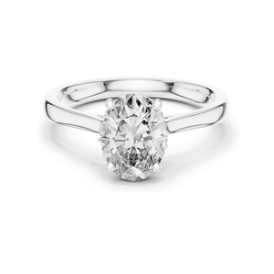Bague de fiançailles ovale en diamant de laboratoire de 0,128 carat pour femme, clarté VVS-VS EF, or 18 carats, 14 carats, 10 carats et argent 925, moissanite - Product Image 2