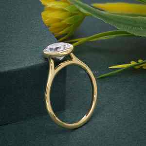 Top Trending 1 Ct VVS IGI Certified VVS Lab Grown Diamond 925 Silver Bezel Set Solitario Anillo de compromiso para mujeres Mayorista - Product Image 5