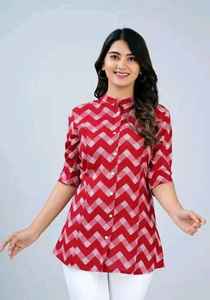 Wholesale Ladies Elegant Floral Printed Blouse Fashion-Forward Long-Knit Shirt for Women Cheap Price - Product Image 4