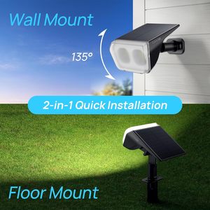 Consciot Set di 4 Faretti Solari a 24 LED con Sensore Crepuscolare, Luci da Parete Esterne Impermeabili con Funzione Regolabile 2 in 1, Certificato ROHS - Product Image 2