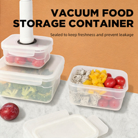 Boîte de rangement pour réfrigérateur en plastique scellée sous vide, de qualité alimentaire, compatible micro-ondes, organiseur de cuisine, ensemble de rangement pour légumes et fruits