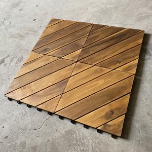 Viet Wood Vietnam Acacia Wood Anti-Slip Waterproof Contemporary Interlocking Deck Tiles Matt Finish Oiling Outdoor <b>Patio</b> 5+ Year - Product Image 2