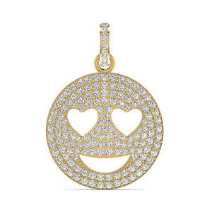 Pendentif Hip Hop en diamant en argent Sterling 925 Leb Grown Diamond Custom Fine Jewelry Pendentif Round Cut Lab Grown Diamond Pendant - Product Image 1