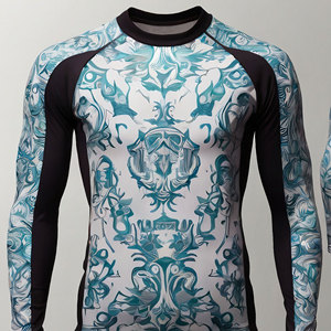 Marque hommes à manches courtes Rash Guard et Fight Shorts Set MMA BJJ Grappling Arts martiaux équipement de Compression de soutien pour les garçons - Product Image 2