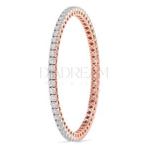 Bracelets en argent sterling 925 exclusifs, sertis de diamants de clarté VVS, plaqués or, tendance pour femmes - Cadeaux et fêtes - Product Image 4