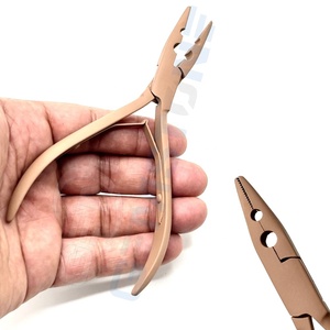 Pince professionnelle en acier inoxydable à 2 trous pour extensions de cheveux, 5,5 pouces, pour micro-anneaux et perles de 4-5 mm, pince de retrait durable - Product Image 5