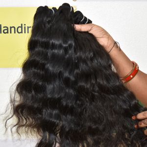Cheveux indiens bruts directement de l'Inde extensions de cheveux humains non traités, vierges, ondulés naturels, bon marché, sans produits chimiques - Product Image 6