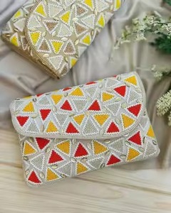 Stylish Seed Beads Beaded Embroidery Clutch Purse Design Elegant Handmade Seed Beads Embroidery Clutch <b>Bag</b> Fashion - Product Image 5