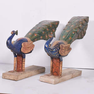 Pavo Real de Madera Hecho a Mano, Moderno y Tradicional, para Decoración de Sala de Estar, Navidad, Diwali y Bodas, Estilo Artesanal - Product Image 4