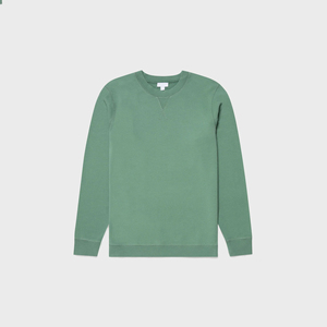 Pull-over sweat-shirt col rond en molleton de coton épais personnalisé, coupe classique, uni ou imprimé, pour homme, vente en gros - Product Image 2