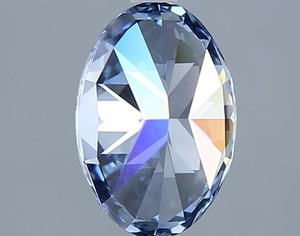 Diamant de laboratoire ovale 2.02ct Fancy Vivid Blue VVS1 - Product Image 2