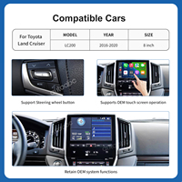 Boîtier d'interface Linux pour Toyota Land Cruiser LC200 2016-2020, CarPlay sans fil, Android Auto, module CarPlay, décodeur, autoradio