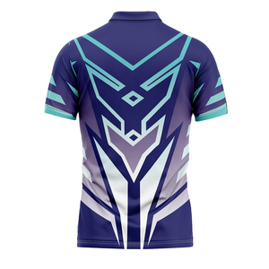 Camiseta de polo de golf para hombre con bandera personalizada impresa, totalmente sublimada, cuello acanalado, con botones, deportiva, de secado rápido. - Product Image 2