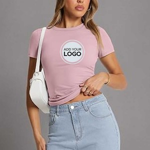 T-shirts Slim Fit pour femmes à manches courtes hauts d'été décontracté entraînement Yoga t-shirts hauts - Product Image 5