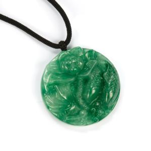 Collar de cuerda tallado en jade Dulong, 159 quilates, joyería coleccionable cultural - Product Image 2