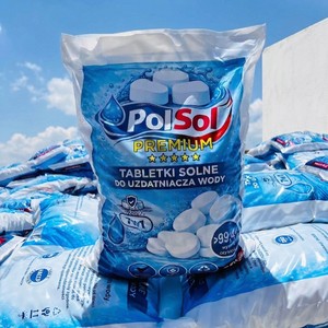 Sel adoucisseur d'eau de qualité industrielle PolSol 25 kg |   Comprimés de NaCl blancs purs à 99,9 % (prix de gros) - Product Image 2
