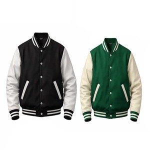 Chaqueta Universitaria de Béisbol para Hombre, Nueva, de Lana/Cuero, Diseño de Moda Invernal, Estilo Urbano, Transpirable y Resistente al Viento - Product Image 2