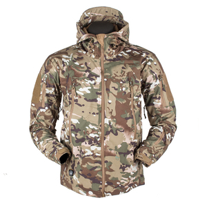 Waterproof Outdoor <b>Windbreaker</b> Men <b>Camping</b> Hiking Hooded Jacket Camouflage Zipper Bag 100% Polyester Digital Print - Product Image 6