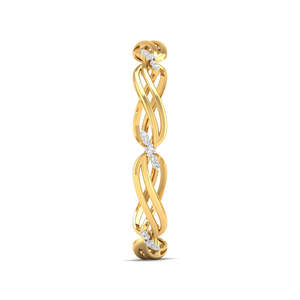 Exclusively Designed 925 Sterling <b>Silver</b> Leb Grown Diamond <b>Bangles</b> VVS Clarity Gold Pearl for <b>Women</b> for Gifts or Parties - Product Image 5