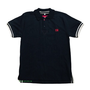 Tee-shirt manches courtes pour hommes, manches courtes, broderie poitrine, 3 boutons, col, manchette, basculement, grande taille, 100% coton - Product Image 1