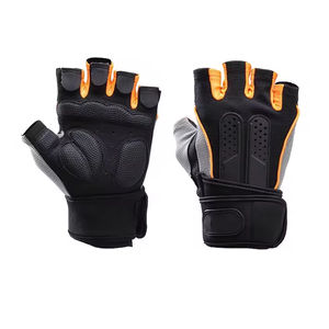 Venta al por mayor Fitness transpirable ventilado medio dedo levantamiento de pesas ejercicio deportes entrenamiento ciclismo gimnasio guantes hombres - Product Image 1