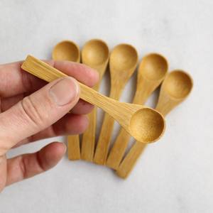 Cuillères en bambou mignonnes pour tout-petits meilleur prix et petite cuillère naturelle de la plus haute qualité pour les enfants - Product Image 3
