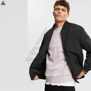New Stylish Sporty Winter <b>Canvas</b> Bomber <b>Jacket</b> for <b>Men</b> Customized Breathable Oversized Stand Collar Front Logo 100% Cotton - Product Image 4