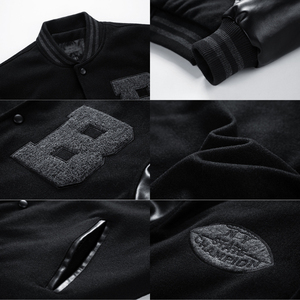 แจ็กเก็ตเบสบอลผ้ากำมะหยี่ปักลายเป็นมิตรต่อสิ่งแวดล้อมสำหรับผู้ชายเสื้อใส่เล่นฟุตบอลแบบลำลองใส่ไป100% - Product Image 5