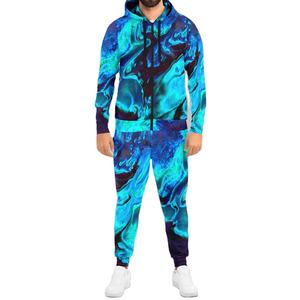 Survêtements pour hommes en coton respirant, personnalisés avec logo, imprimés, de luxe, à la mode, deux pièces, sublimation - Product Image 4
