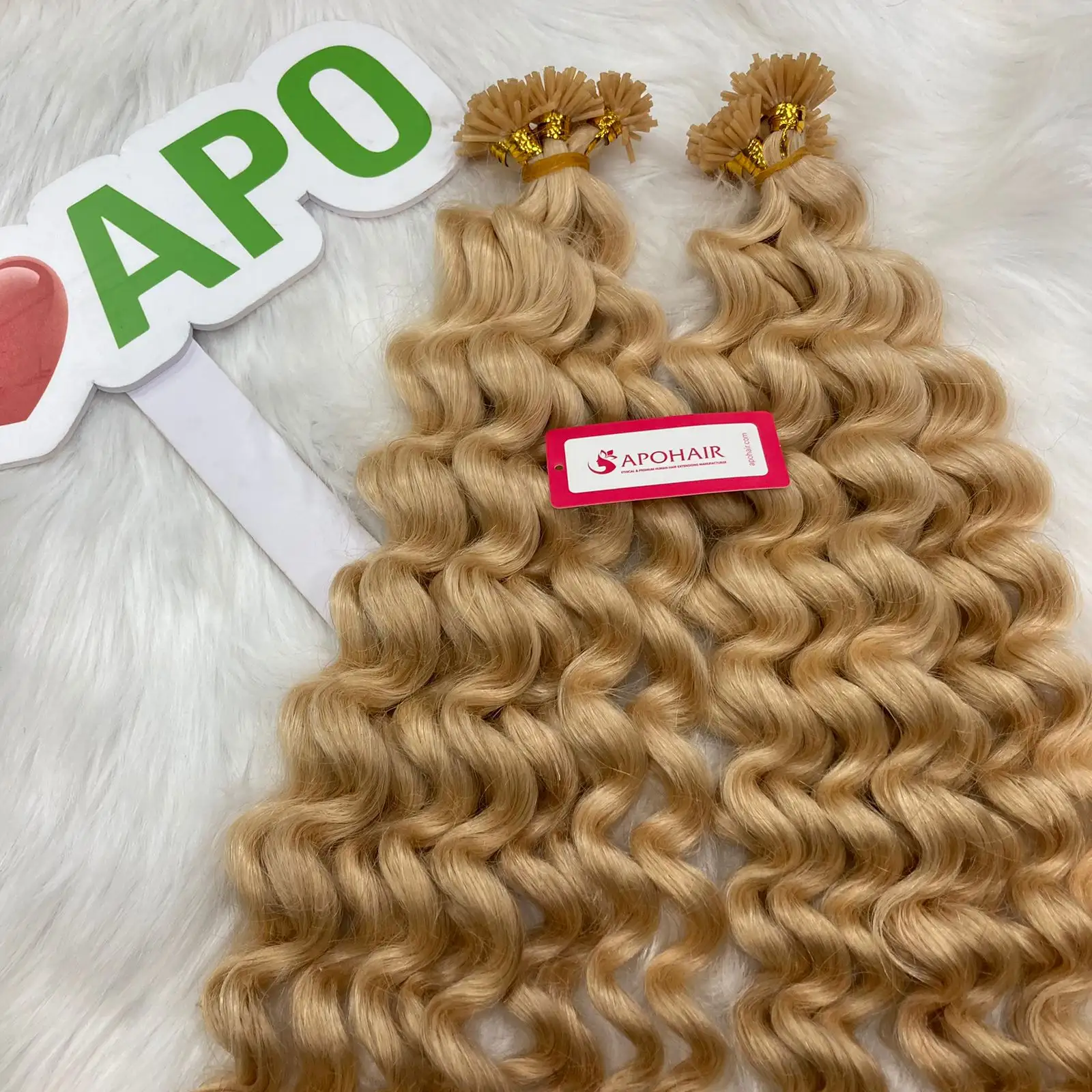 HOT SELLING DOUBLE DRAWN I TIP HAIR EXTENSIONS BROWN BLONDE #613 BODY WAVY CUTICLE ALIGNED VIETNAMESE HUMAN HAIR EXTENSIONS