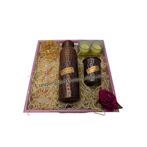 Wholesale High Quality Modern Eco-Friendly Printed Gift Hamper Square Wooden <b>Tray</b> Bottle Glass Healing <b>Candle</b> Perfect Gifting - Product Image 2