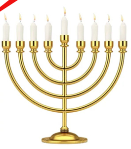 Elegant Bet Selling Christmas Menorah Gold Colored Jewish 7 Branch <b>Candle</b> Menorah Stand Eco Friendly Handmade for Home - Product Image 3
