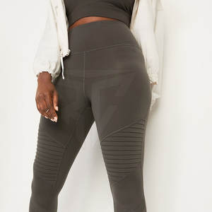Leggings de fitness pour femmes, coupe ajustée, unis, décontractés, taille mi-haute, respirants, haute qualité, marque privée, les plus populaires - Product Image 2