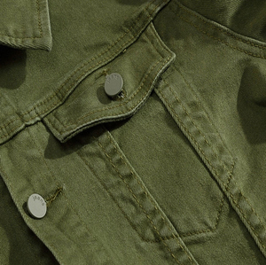 Venta al por mayor para hombre chaqueta de mezclilla de algodón diseño personalizado High Street Fashion Stand Collar chaqueta de invierno de bajo precio OEM - Product Image 3