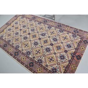 Alfombra Turca de 4.7x7.8 pies, Alfombra Vintage, Alfombra Roja y Azul de Estilo Suroeste - Product Image 4