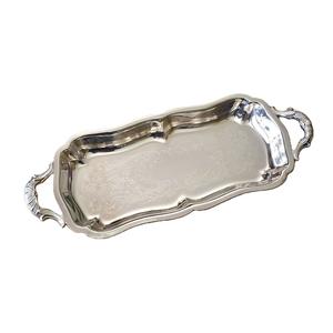 La mejor llegada, bandeja de Metal plateado Vintage, diseño atemporal para bandeja para servir alimentos, decoración de mesa, tamaño personalizado, forma, Color - Product Image 4