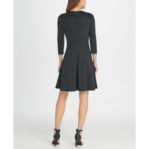 Abito tubino da donna DKNY con cerniera, maniche lunghe, scollo gioiello, lunghezza al ginocchio, nero, taglia 14 - Perfetto per l'ufficio - Product Image 3