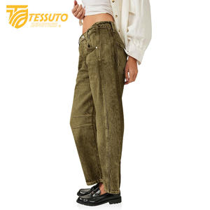 Pantalones cargo de cintura alta para mujer Vaqueros de cintura alta elegantes - Product Image 5