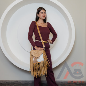 Boho Style New Handcrafted Tooled Cowhide <b>Leather</b> Western Fringe Handbags Stylish Hot Selling Genuine <b>Leather</b> Crossbody <b>Purses</b> - Product Image 3