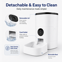 Distributeur automatique intelligent de nourriture pour animaux de compagnie avec Wi-Fi, contrôlé par application, minuterie, contrôle des portions, fournisseur OEM ODM