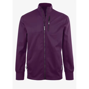 Conjuntos de uniformes médicos unisex tejidos con cremallera, chaqueta de enfermería de secado rápido, transpirable y cómoda para verano, con logotipo y color personalizables. - Product Image 3