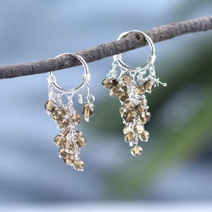 Pendientes colgantes de plata de ley 92,5 hechos a mano para niñas y mujeres, joyería de 4,50 cm, NSJ-1242 - Product Image 1