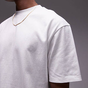 Camiseta Vintage de gran tamaño para hombre 100% algodón pesado 300 Gms hombro caído diseño de logotipo personalizado camiseta en blanco - Product Image 2