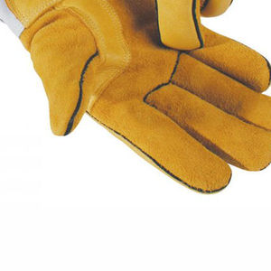 Guantes largos de soldadura Tig sin forro para uso diario y deportivo Guantes de cuero resistentes al calor para trabajadores de soldador Estilo liso de Pakistán - Product Image 3