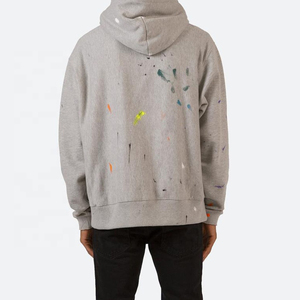OEM Logo personnalisé Sweat à capuche en coton épais surdimensionné avec éclaboussures de peinture Streetwear de haute qualité avec col à capuche - Product Image 5