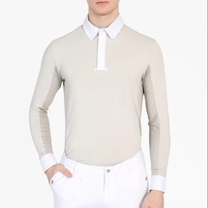 Camisa de Manga Larga Transpirable para Montar a Caballo, Capa Base Ecuestre Ligera y Elástica para Jinetes Profesionales, Logotipo Personalizado - Product Image 4