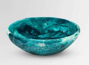 Tazón de resina epoxi hecho a mano, pieza de arte decorativa única para el hogar, oficina o regalo, tazón acrílico de diseño inspirado en el océano - Product Image 2